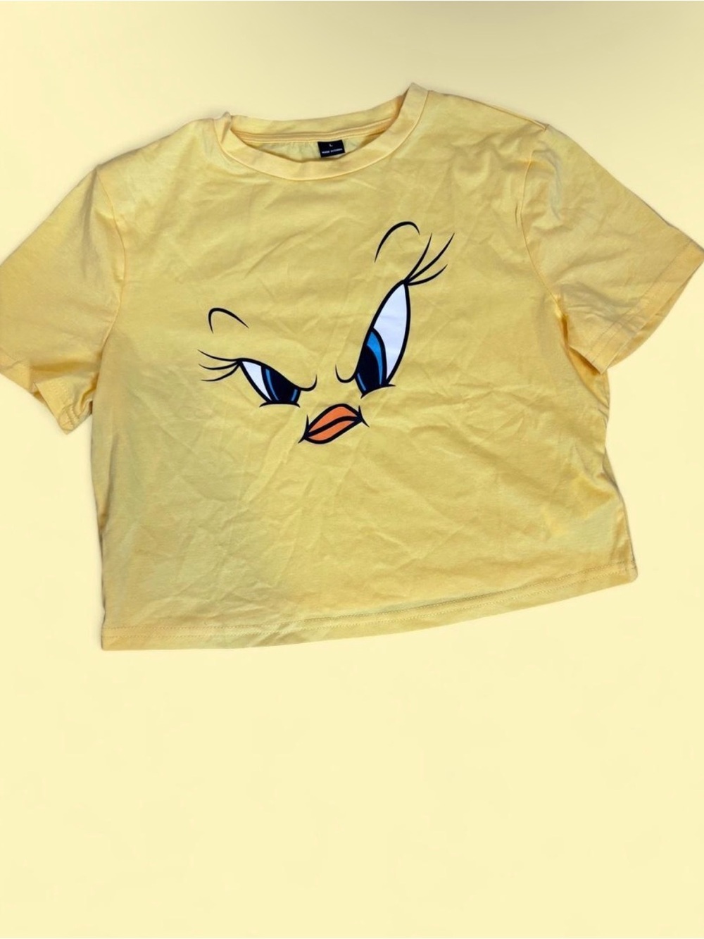 Girls' Yellow Tweety Graphic Crop Tee
